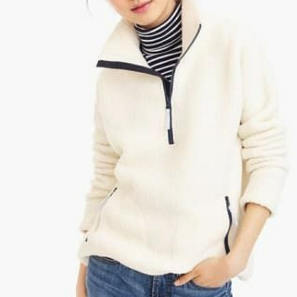 J. Crew Polartec Fleece Half Zip Pullover Jacket